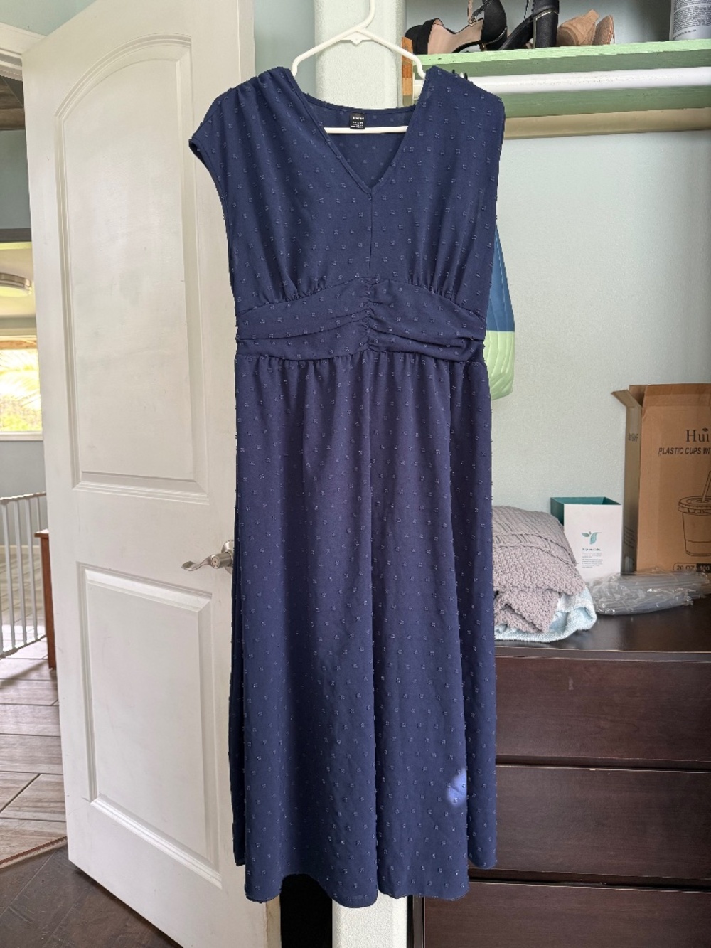 blue dress